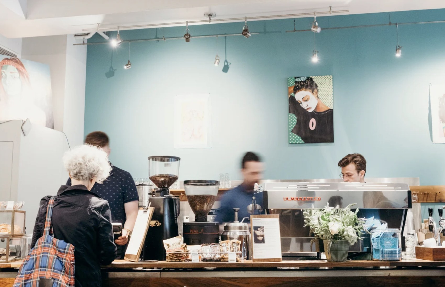 The espresso bar at Intelligentsia Coffee's Millennium Park location
